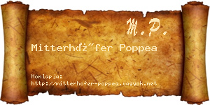 Mitterhöfer Poppea névjegykártya